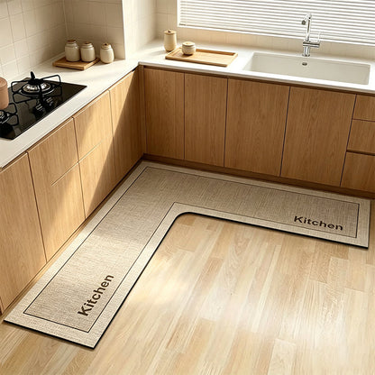 💧 LIMITED-TIME 50% OFF!✨ Quick-Dry Kitchen Mat – L-Shape Diatomite Design, Absorbent & Non-Slip🍳