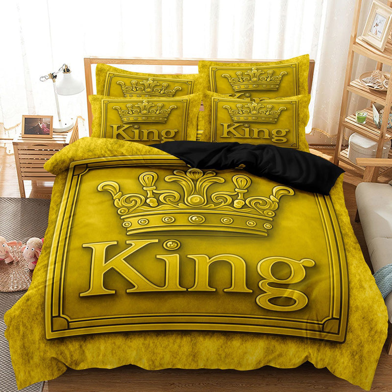 ⏳Limited-time 50% off⏰Modern King Crown 3-Piece Bedding Set🛌