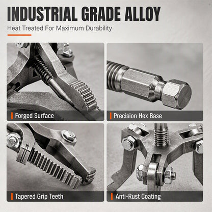 Universal 3-Jaw Broken Pipe Extractor for Hand Drills