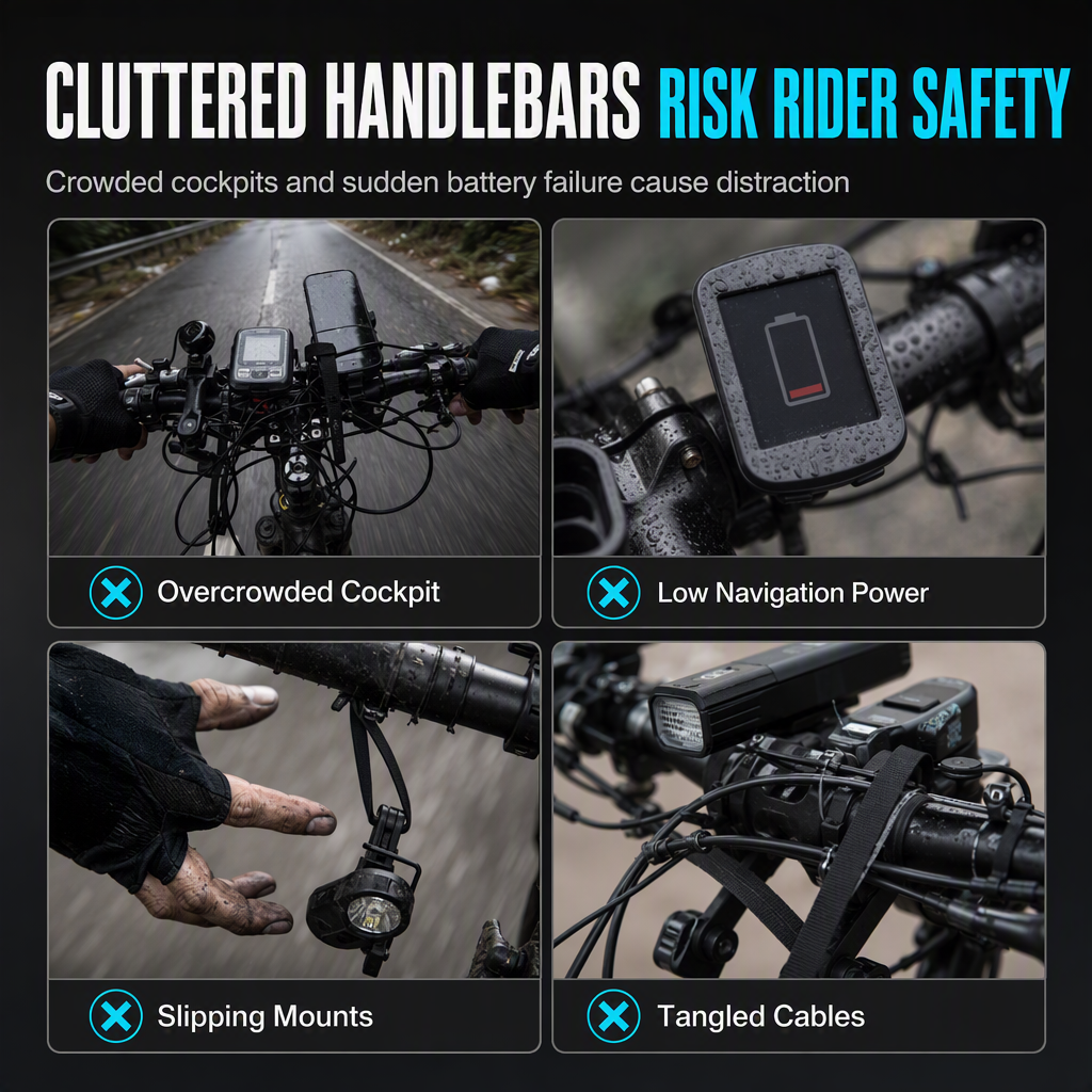 🚲 LIMITED-TIME 50% OFF 🔋 Bicycle Handlebar Extender — USB Power Bank & Bike Light Mount, Aluminum Alloy