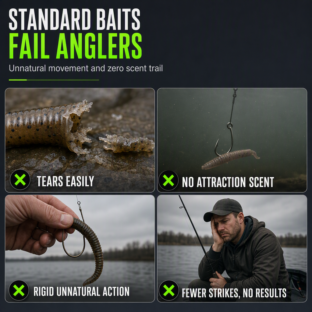 ⏰Limited-Time 50% Off ✨Bionic Earthworm Soft Lures｜Highly Realistic Dynamic Bait, Tear-Resistant Soft Lures For Freshwater & Sea Fishing 🎣