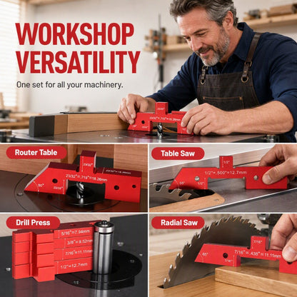 Woodworking Setup Blocks – Aluminum, high precision & quick calibration ✨