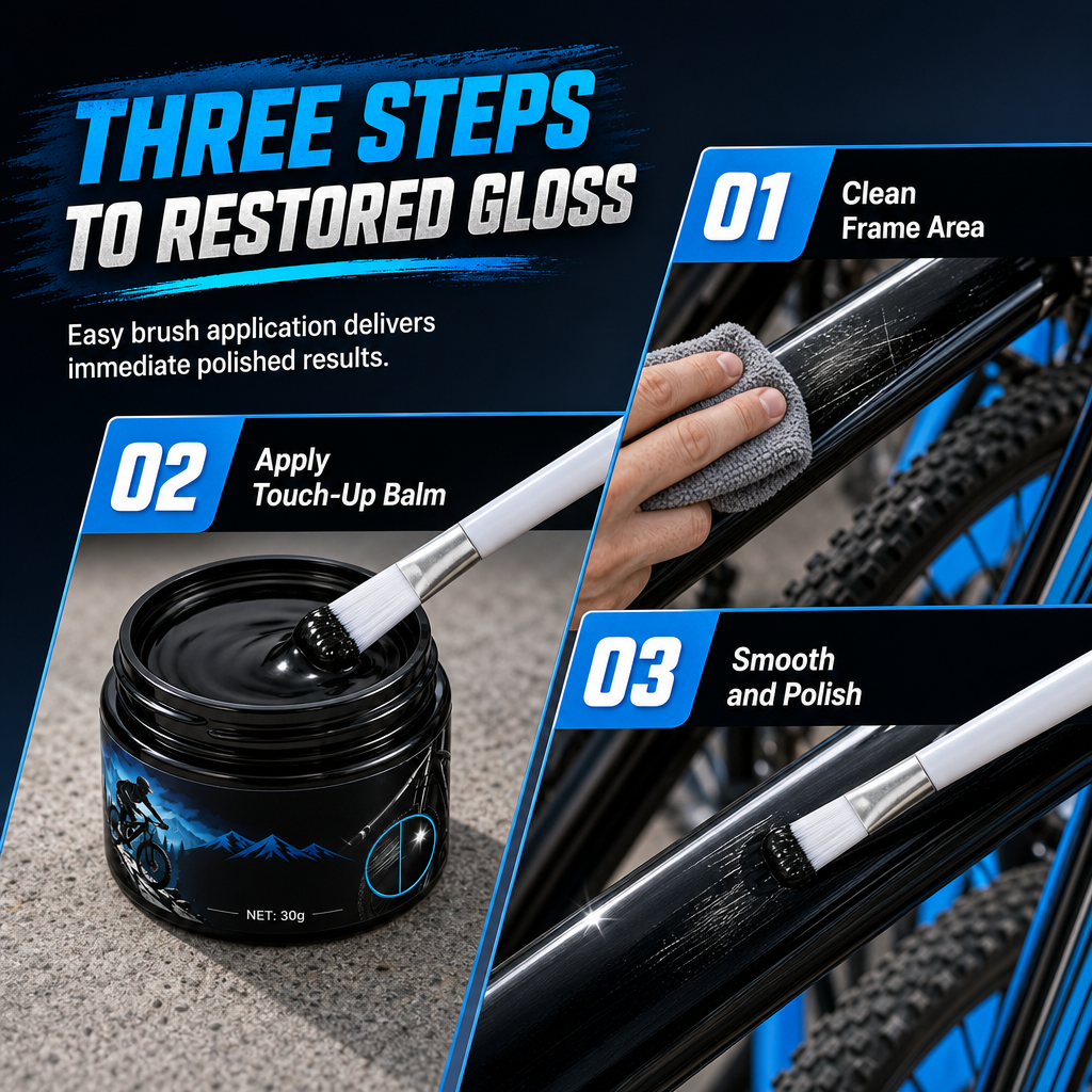 🚲🖌️Bike‑Frame Touch‑Up Paste with Brush | Refresh Frame Look Without Full Repainting🎒