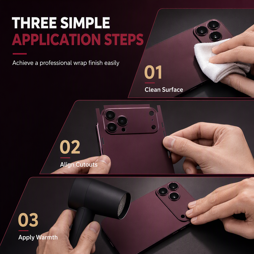 📱 LIMITED-TIME 50% OFF! ✨ Full Wrap Scratch Resistant Phone Back Skin Sticker – Matte, Thin, Residue-Free 🧤