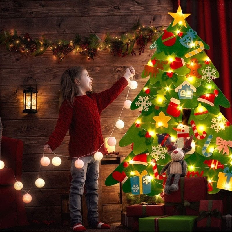🎄 50% OFF! ✨ DIY Felt Christmas Tree Set – No-glue, reusable & toddler-friendly ✨