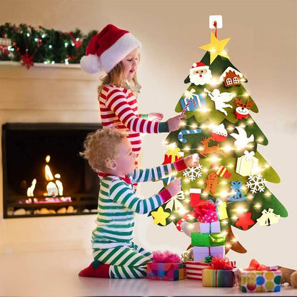 🎄 50% OFF! ✨ DIY Felt Christmas Tree Set – No-glue, reusable & toddler-friendly ✨