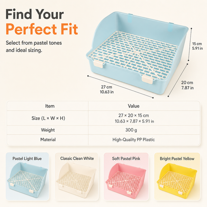 Extra Large Rabbit Litter Box Toilet and Small Animal Litter Tray for Guinea Pigs Chinchillas and Dwarf Rabbits