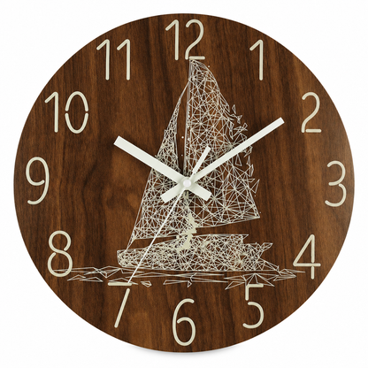 📢📢50% OFF !! ⏰12-Inch Silent Wooden Wall Clock – Luminous Glow & MDF Wood Grain✨