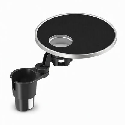 Multifunctional 360 Degree Rotating Car Cup Holder and Food Tray Table Non Slip Wear Resistant Extended Vehicle Dining Tray