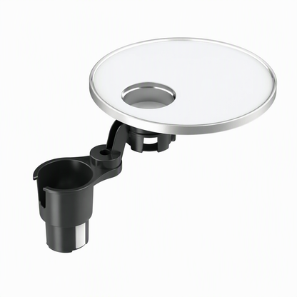 Multifunctional 360 Degree Rotating Car Cup Holder and Food Tray Table Non Slip Wear Resistant Extended Vehicle Dining Tray