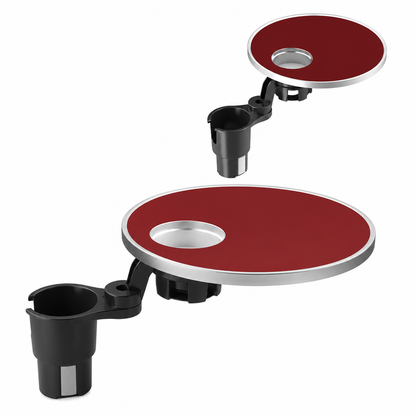 Multifunctional 360 Degree Rotating Car Cup Holder and Food Tray Table Non Slip Wear Resistant Extended Vehicle Dining Tray