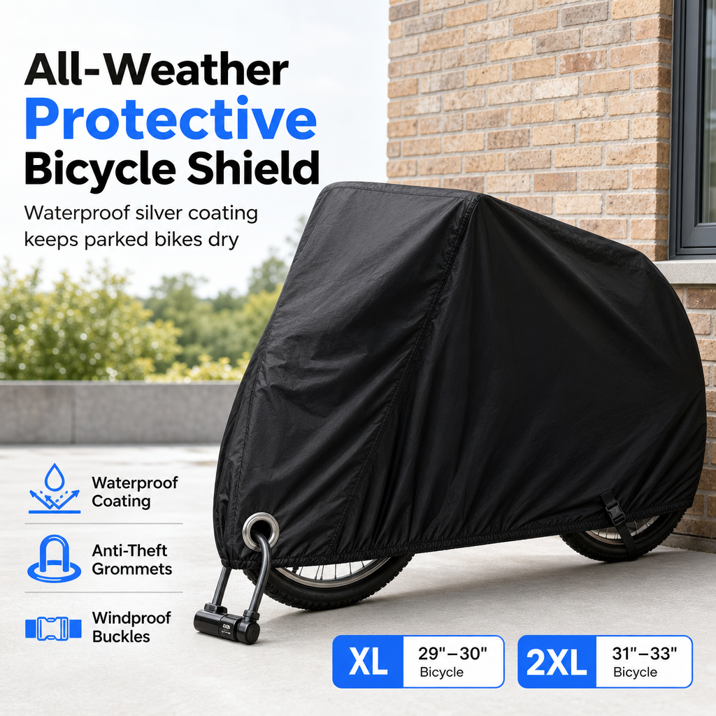 🔥 50% OFF | Waterproof Bike Cover for 1–2 Bikes – Windproof Outdoor Protection 🚲