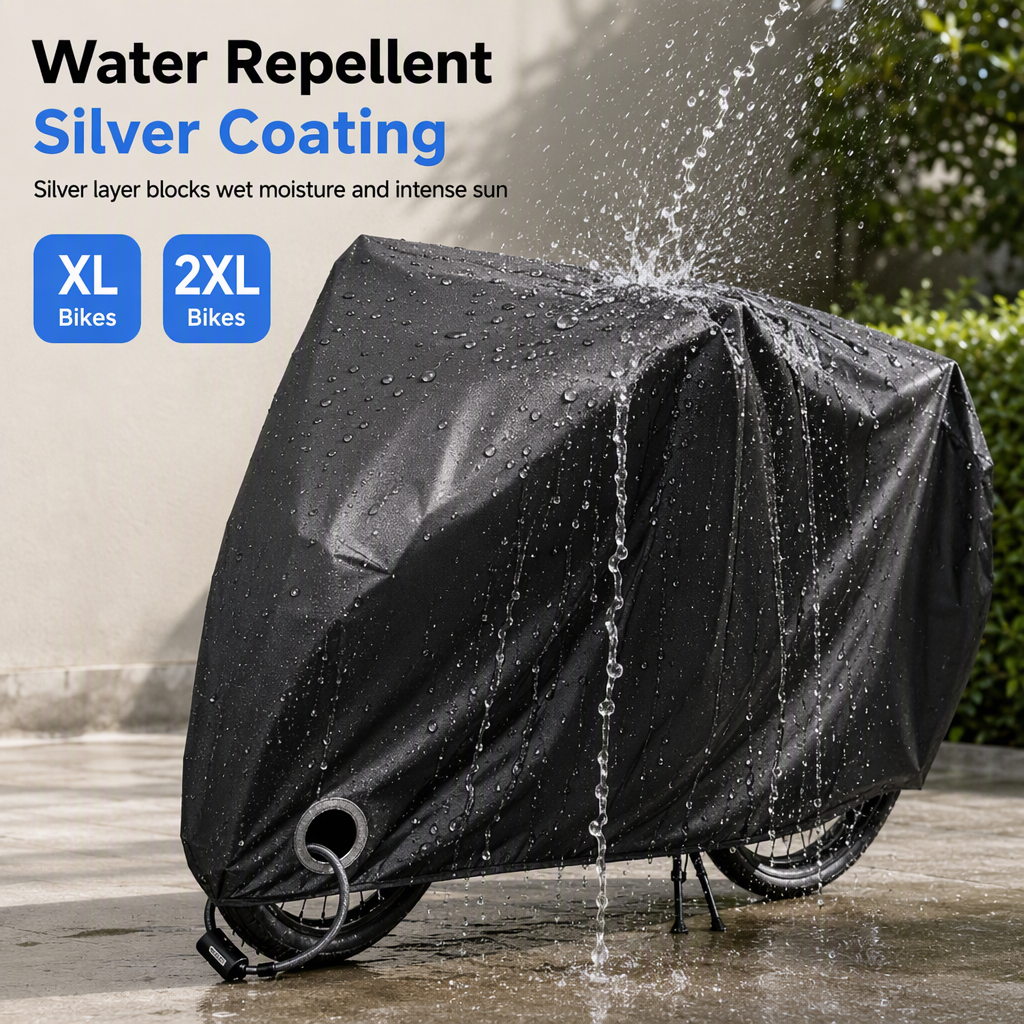 🔥 50% OFF | Waterproof Bike Cover for 1–2 Bikes – Windproof Outdoor Protection 🚲