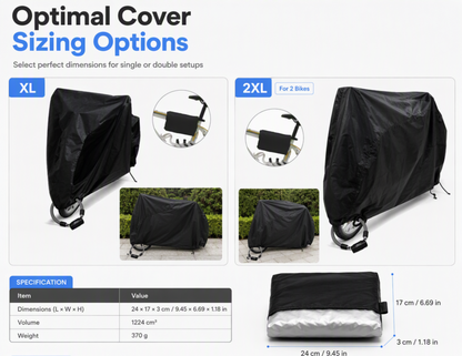 🔥 50% OFF | Waterproof Bike Cover for 1–2 Bikes – Windproof Outdoor Protection 🚲