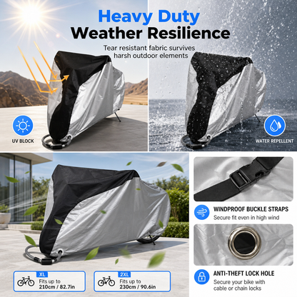 🔥 50% OFF | Waterproof Bike Cover for 1–2 Bikes – Windproof Outdoor Protection 🚲