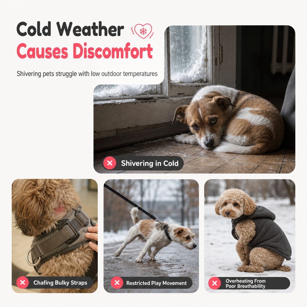 Warm Pet Sweater with Leash Ring & Love Dad and Mom Design