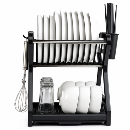 🍽️ LIMITED-TIME 50% OFF! ⚡ Multi-Layer Steel Dish Drying Rack – Vertical Storage, Drip Tray, Tool-Free Install ✨