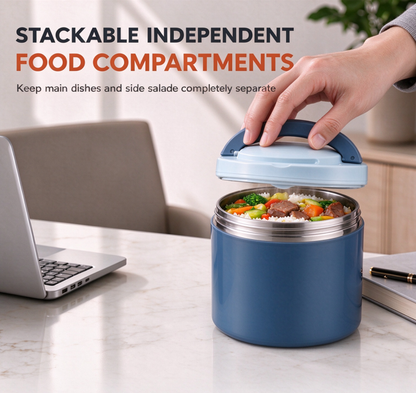 🎁2026 New Arrivals 50% OFF💥Winter Hot Sale❄️ Insulated Stainless Steel Lunch Box with Lid – Stackable Food Container🛡️❄️