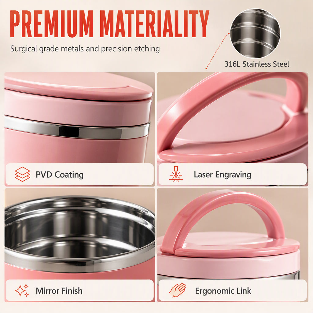 🎁2026 New Arrivals 50% OFF💥Winter Hot Sale❄️ Insulated Stainless Steel Lunch Box with Lid – Stackable Food Container🛡️❄️