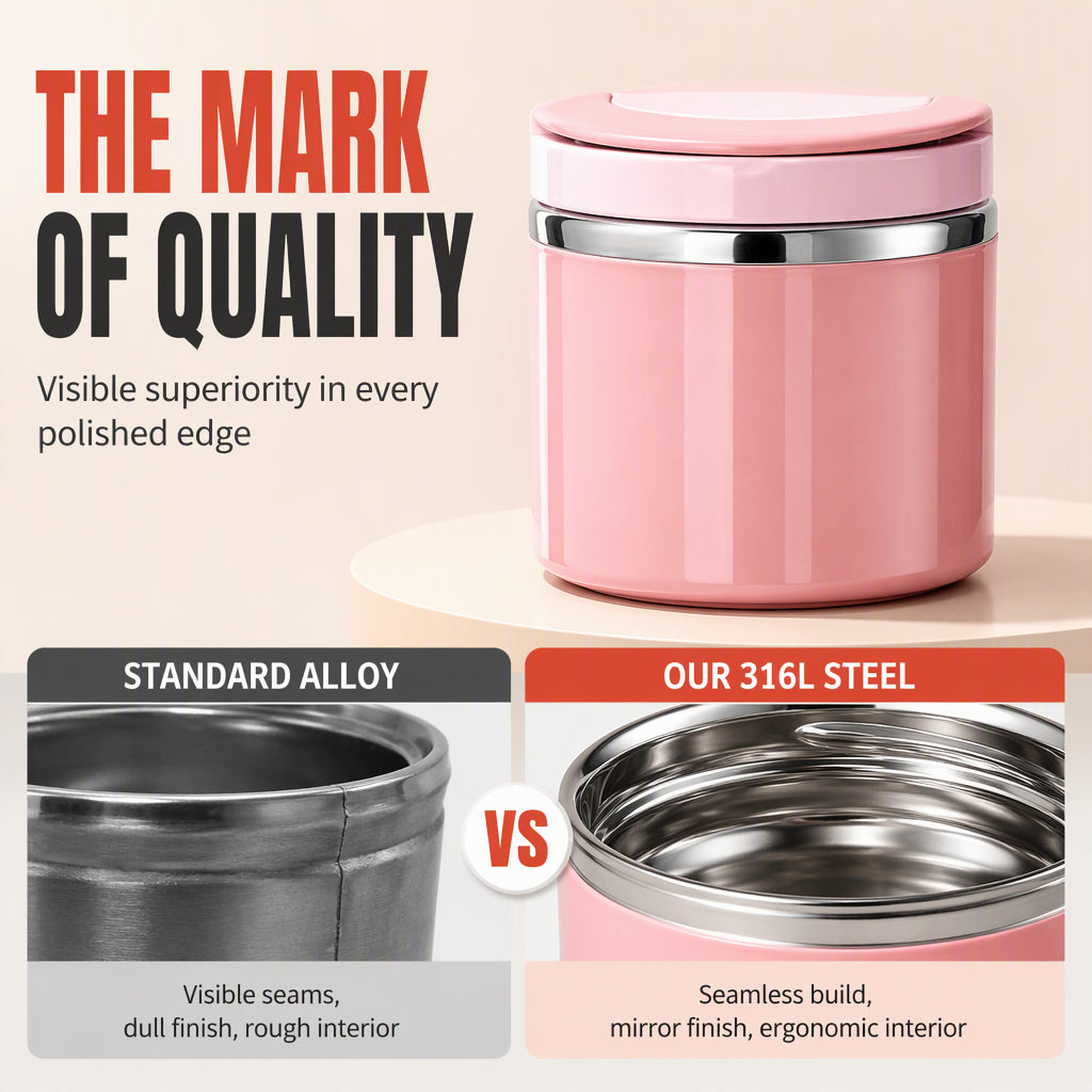 🎁2026 New Arrivals 50% OFF💥Winter Hot Sale❄️ Insulated Stainless Steel Lunch Box with Lid – Stackable Food Container🛡️❄️