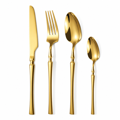 🍽️ LIMITED-TIME 50% OFF! ✨ 304 Stainless Steel Cutlery Set – Slim Elegant, Mirror Polished, Comfort Grip 🥂