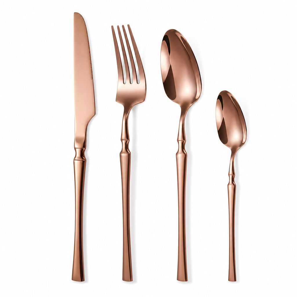 🍽️ LIMITED-TIME 50% OFF! ✨ 304 Stainless Steel Cutlery Set – Slim Elegant, Mirror Polished, Comfort Grip 🥂