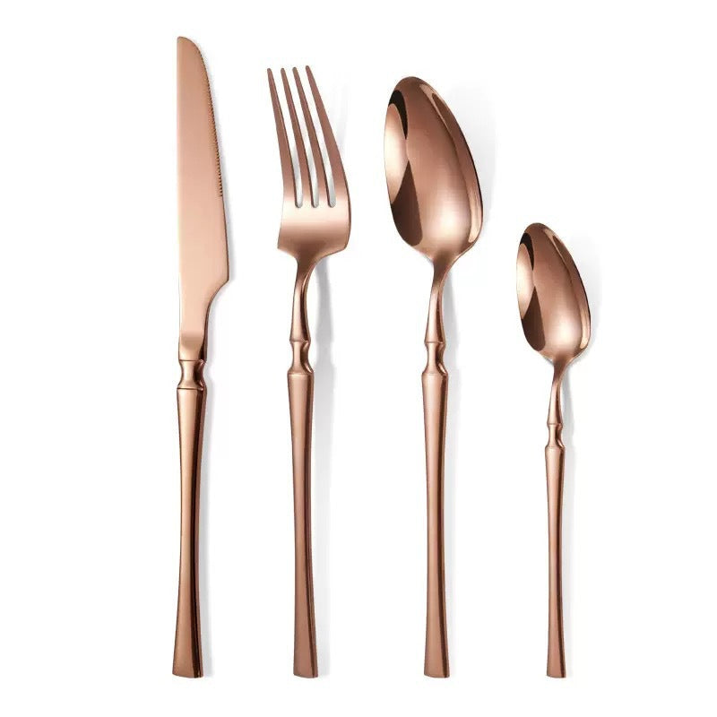 🍽️ LIMITED-TIME 50% OFF! ✨ 304 Stainless Steel Cutlery Set – Slim Elegant, Mirror Polished, Comfort Grip 🥂