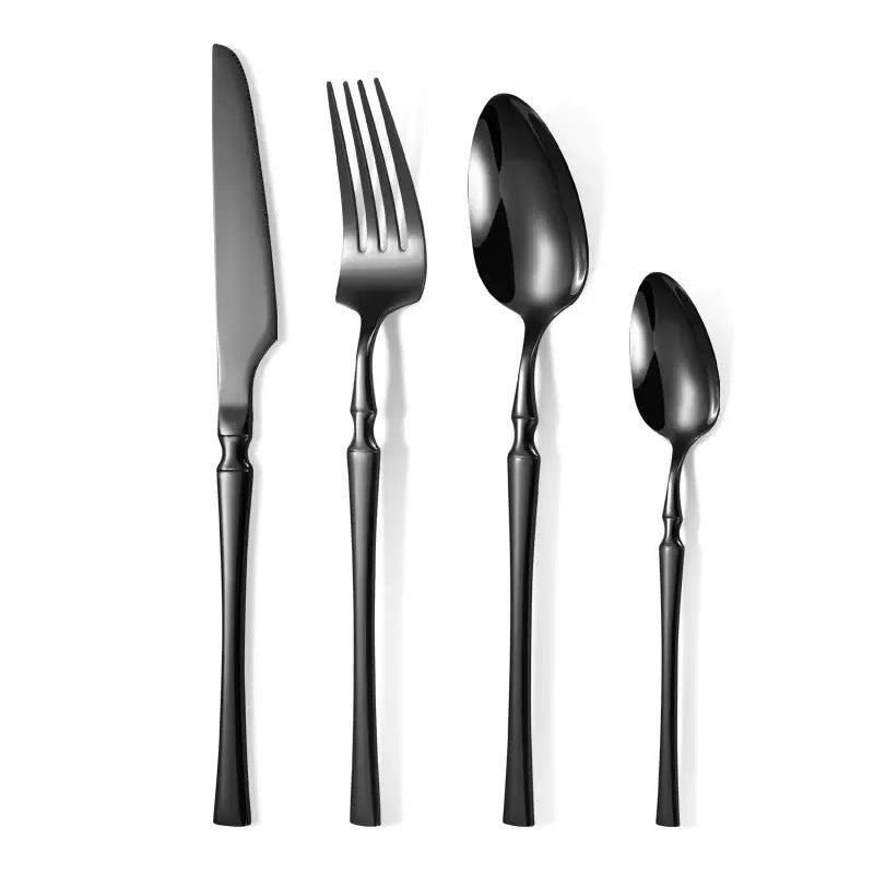 🍽️ LIMITED-TIME 50% OFF! ✨ 304 Stainless Steel Cutlery Set – Slim Elegant, Mirror Polished, Comfort Grip 🥂