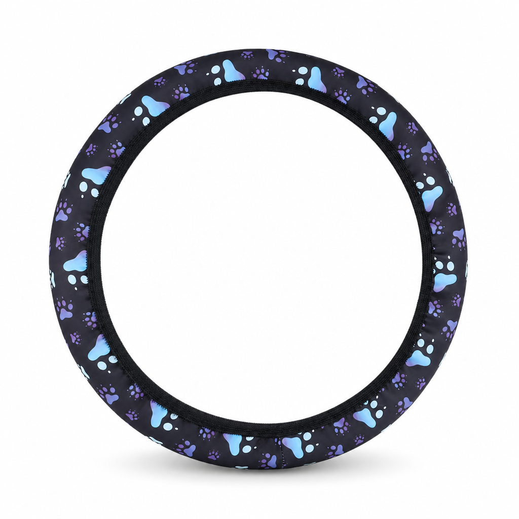 ✨🚗Universal 38cm Ringless Silk Steering Wheel Cover Printed Breathable Car Wheel Protector for All Seasons