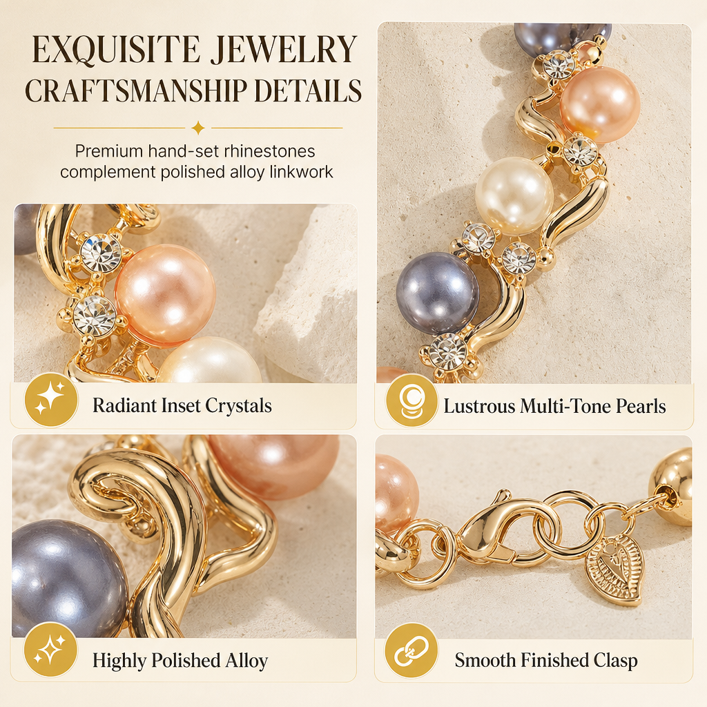 🎁2026 New Arrivals 50% OFF💥Vintage Floral Jewelry Set – Pearl Crystal Accent, Elegant, Long-Lasting Shine 💫