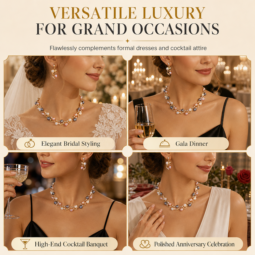 🎁2026 New Arrivals 50% OFF💥Vintage Floral Jewelry Set – Pearl Crystal Accent, Elegant, Long-Lasting Shine 💫