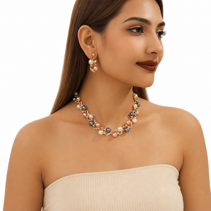🎁2026 New Arrivals 50% OFF💥Vintage Floral Jewelry Set – Pearl Crystal Accent, Elegant, Long-Lasting Shine 💫