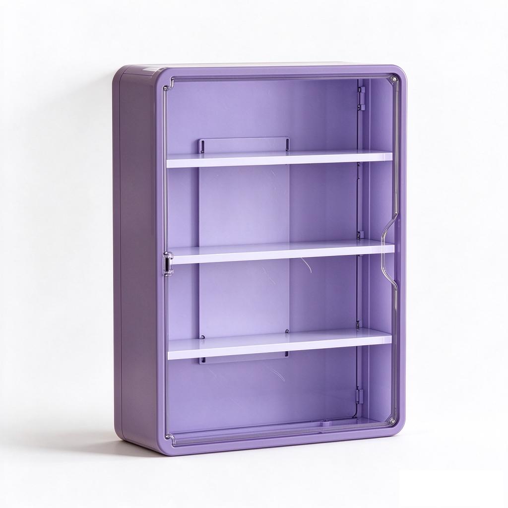 🧸 Wall-Mounted Blind Box Display Case: Clear Front, Magnetic Door, Adjustable Shelves