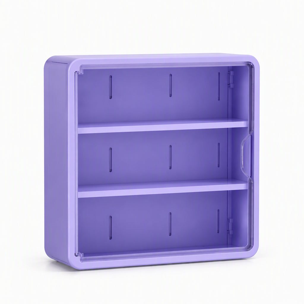 🧸 Wall-Mounted Blind Box Display Case: Clear Front, Magnetic Door, Adjustable Shelves