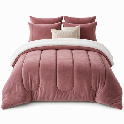 ❄️ LIMITED-TIME 50% OFF! 🧸 Milk Velvet Sherpa Winter Comforter – Dual-Sided Plush, Heat Lock, No Shift Fill ✨