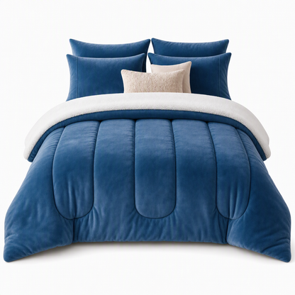 ❄️ LIMITED-TIME 50% OFF! 🧸 Milk Velvet Sherpa Winter Comforter – Dual-Sided Plush, Heat Lock, No Shift Fill ✨