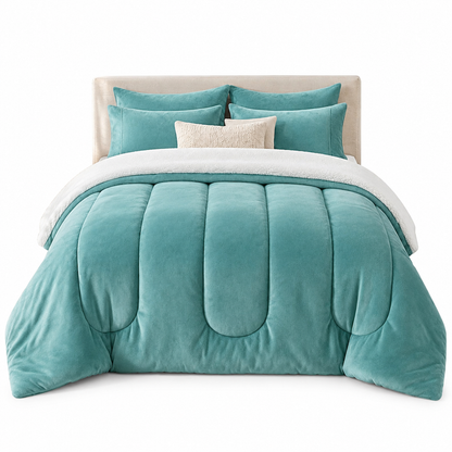 ❄️ LIMITED-TIME 50% OFF! 🧸 Milk Velvet Sherpa Winter Comforter – Dual-Sided Plush, Heat Lock, No Shift Fill ✨