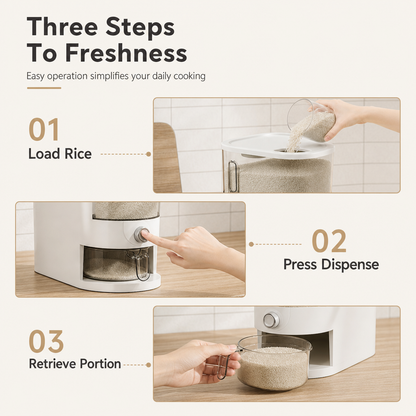 📢📢 50% OFF🍚Slim Rice Storage Container – Airtight, Moisture-Proof & Insect-Resistant Bin for Rice and Flour