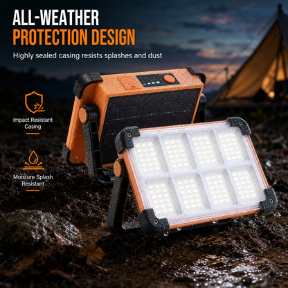 🔥50% OFF!!📢☀️ Solar Portable Handheld Lantern & Floodlight – Stay Lit Outdoors, in Emergencies & at Night Markets ✨