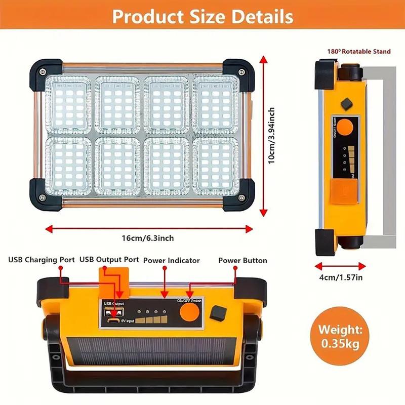 🔥50% OFF!!📢☀️ Solar Portable Handheld Lantern & Floodlight – Stay Lit Outdoors, in Emergencies & at Night Markets ✨