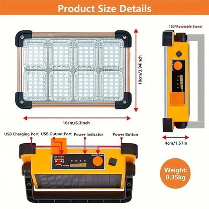 🔥50% OFF!!📢☀️ Solar Portable Handheld Lantern & Floodlight – Stay Lit Outdoors, in Emergencies & at Night Markets ✨