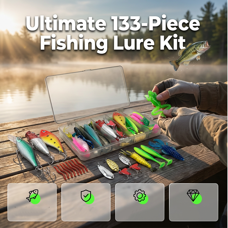 🔥 Fishing Lures Set with Box – Ready for Your Next Catch! ☀️🎣