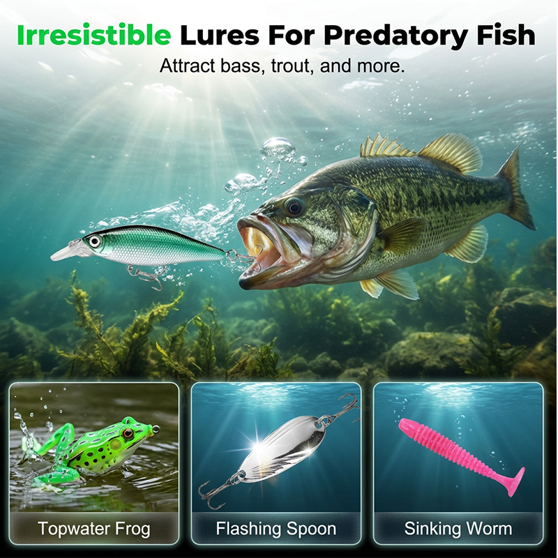 🔥 Fishing Lures Set with Box – Ready for Your Next Catch! ☀️🎣