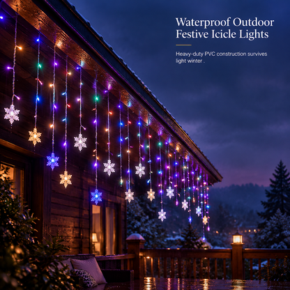 ❄️ 73% OFF! ✨ Careluxpro LED Snowflake Curtain Lights – Waterproof & festive décor ✨