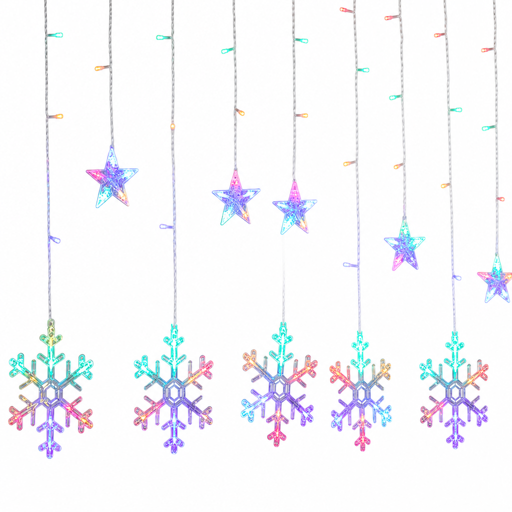 ❄️ 73% OFF! ✨ Careluxpro LED Snowflake Curtain Lights – Waterproof & festive décor ✨