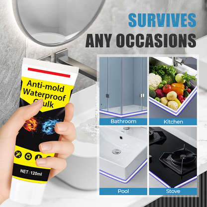 📢📢 50% OFF🏠Anti-Mold Waterproof Caulk Sealant – Mold-Resistant, Waterproof Sealing for Bathrooms & Kitchens