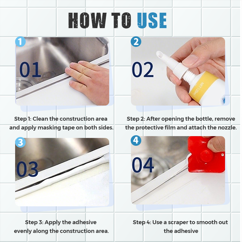 📢📢 50% OFF🏠Anti-Mold Waterproof Caulk Sealant – Mold-Resistant, Waterproof Sealing for Bathrooms & Kitchens