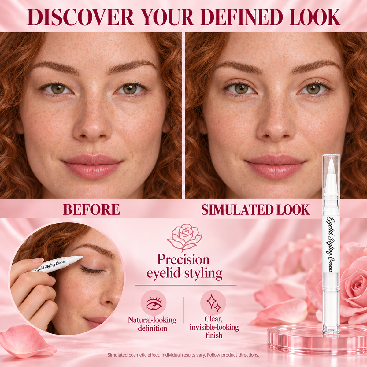 Long Lasting Invisible Double Eyelid Shaping Cream Natural and Traceless Double Eyelid Styling Gel