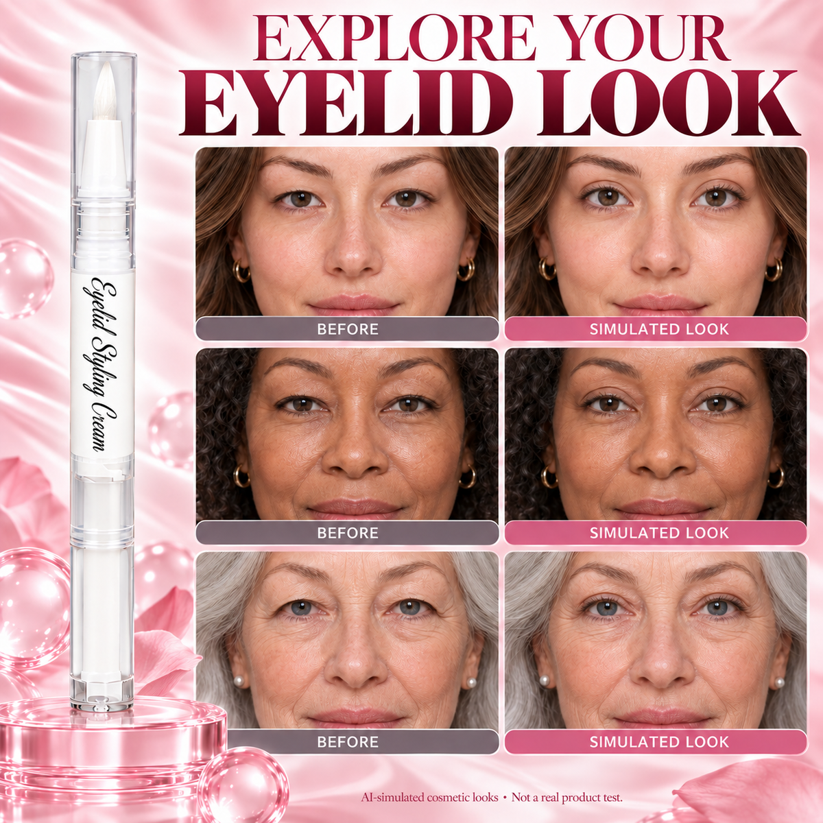Long Lasting Invisible Double Eyelid Shaping Cream Natural and Traceless Double Eyelid Styling Gel