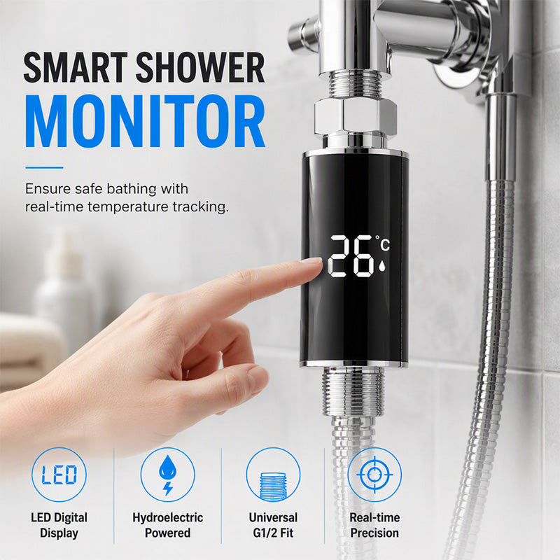 Universal LED Shower Temperature Monitor